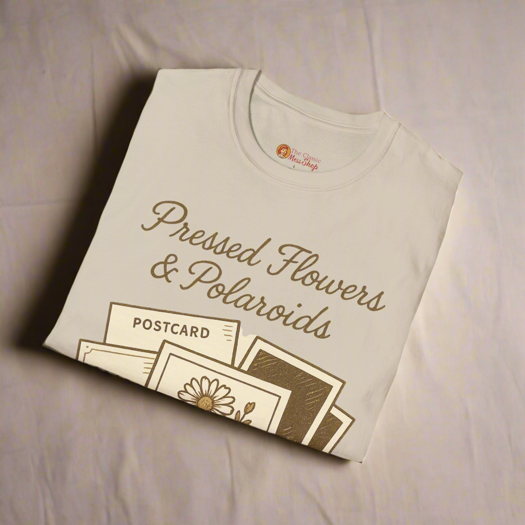 Pressed Flowers Polaroids Boho Unisex T-Shirt