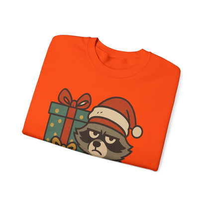 Too Gifted to Care  Cute Holiday Raccoon Sweatshirt, Unisex Christmas Crewneck, Cozy Gift for Him/Her, Funny Winter Apparel