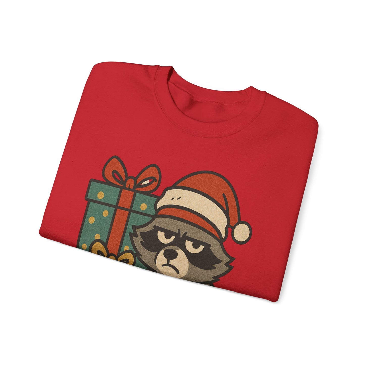 Too Gifted to Care  Cute Holiday Raccoon Sweatshirt, Unisex Christmas Crewneck, Cozy Gift for Him/Her, Funny Winter Apparel