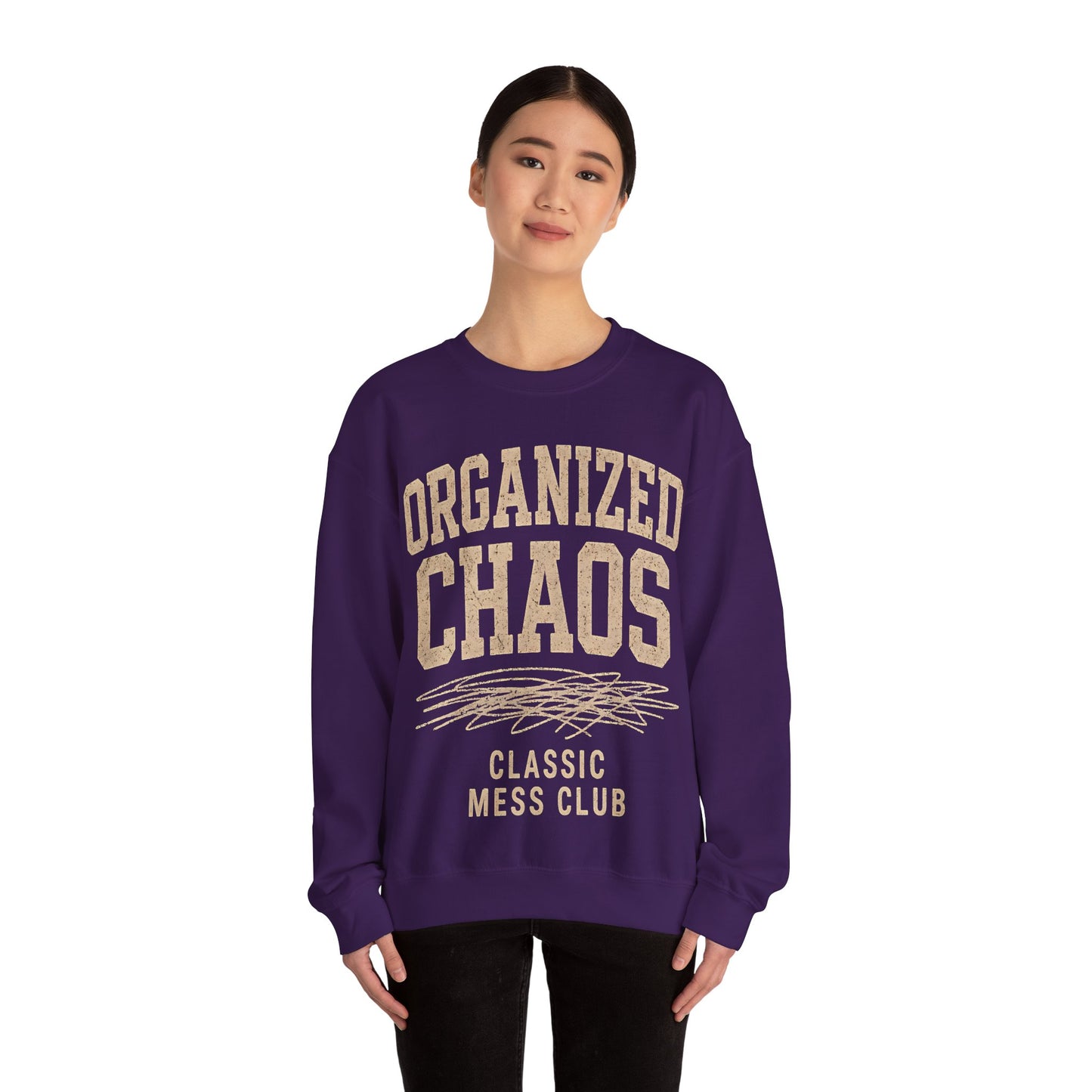 Chaos Culture Comfy Varsity Unisex Crewneck Sweatshirt