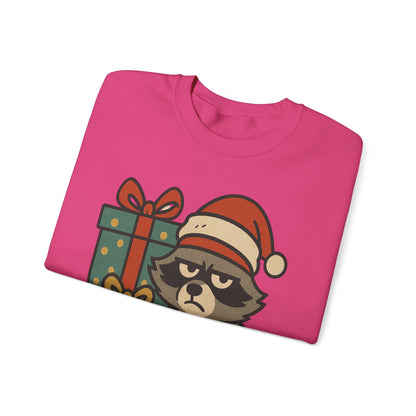 Too Gifted to Care  Cute Holiday Raccoon Sweatshirt, Unisex Christmas Crewneck, Cozy Gift for Him/Her, Funny Winter Apparel