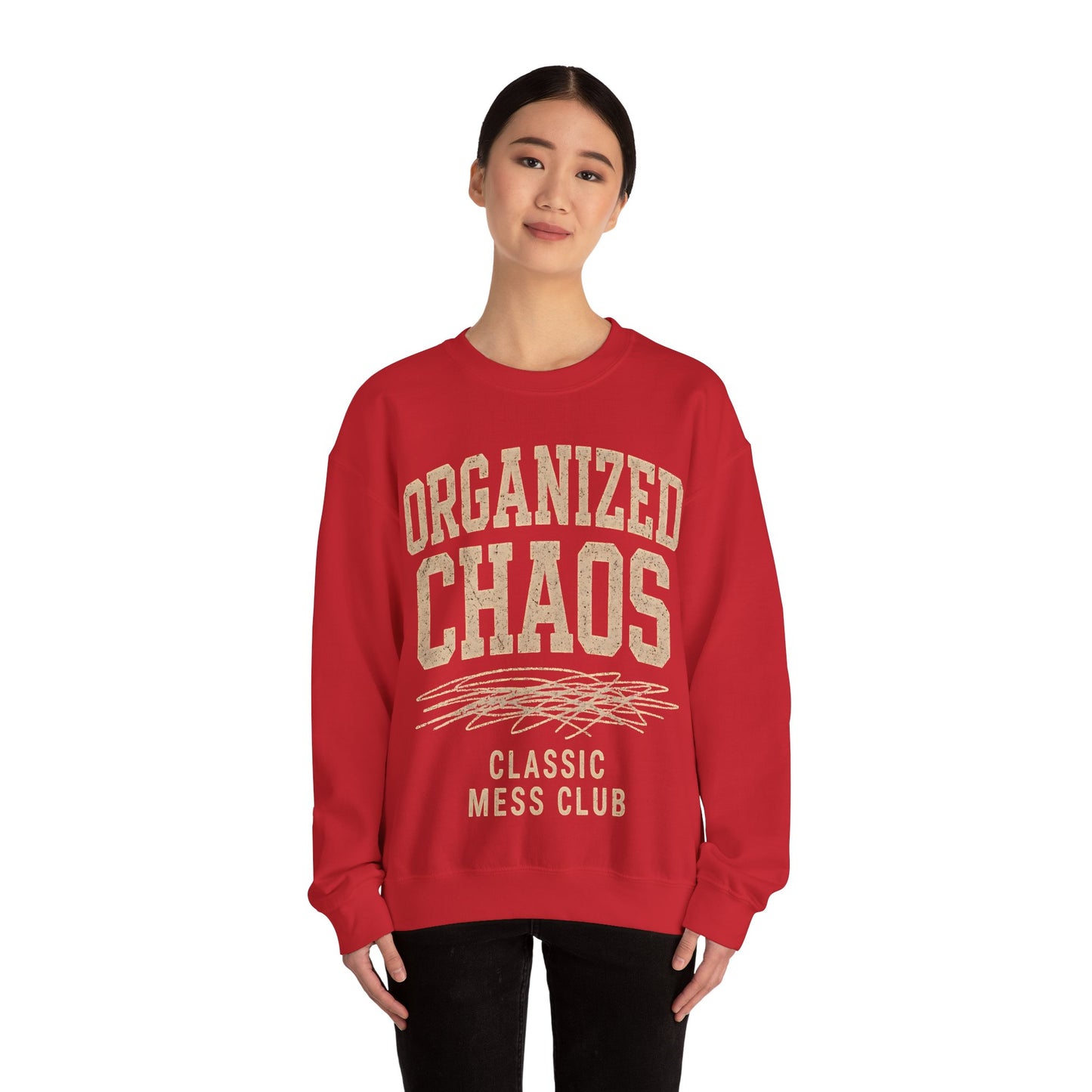Chaos Culture Comfy Varsity Unisex Crewneck Sweatshirt