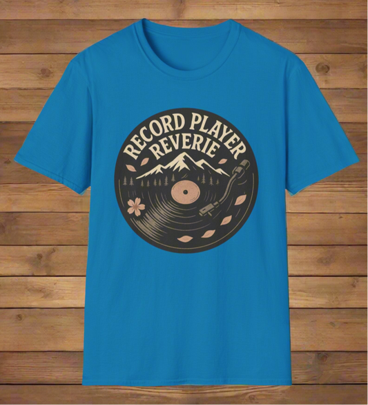 Record Player Reverie T-Shirt, Vintage Music Tee, Gift for Music Lovers, Retro Graphic Shirt, Unisex T-Shirt, Perfect for Music Festivals