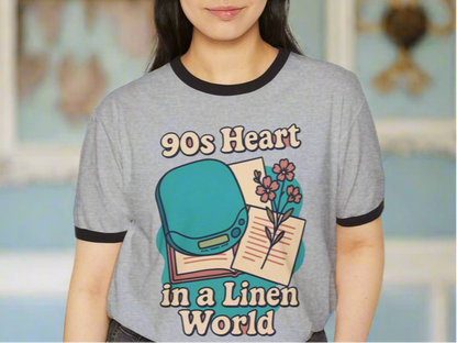 90s Inspired Retro Unisex Ringer T-Shirt