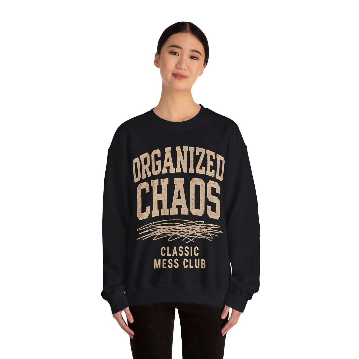 Chaos Culture Comfy Varsity Unisex Crewneck Sweatshirt