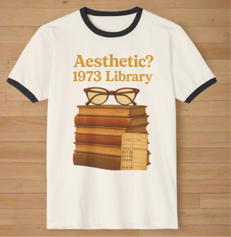 1973 Vintage Book Ringer T-Shirt