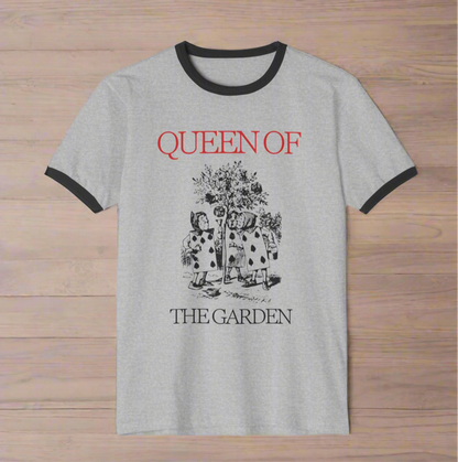 Vintage “Queen of The Garden” Unisex Cotton Ringer T-Shirt