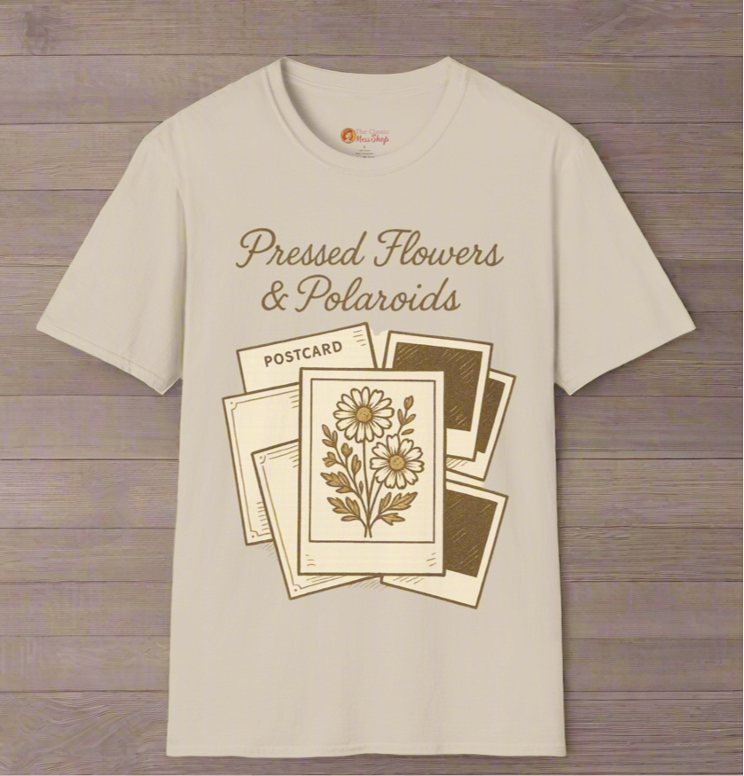 Pressed Flowers Polaroids Boho Unisex T-Shirt