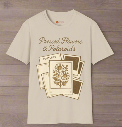 Pressed Flowers Polaroids Boho Unisex T-Shirt