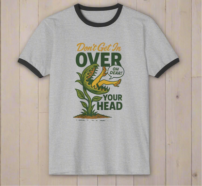 Vintage-Inspired Unisex Ringer T-Shirt with Humorous Gardening Retro Tee