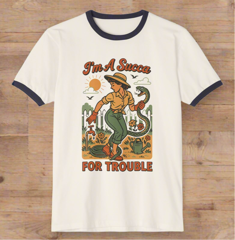 Fun Vintage Graphic Unisex Ringer T-Shirt