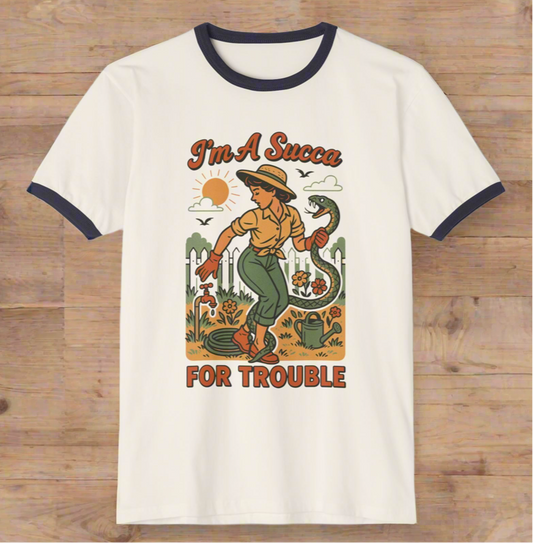 Fun Vintage Graphic Unisex Ringer T-Shirt