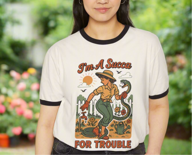 Fun Vintage Graphic Unisex Ringer T-Shirt