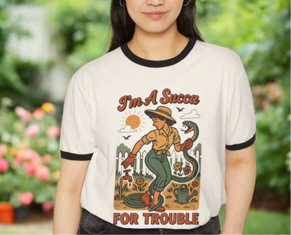 Fun Vintage Graphic Unisex Ringer T-Shirt