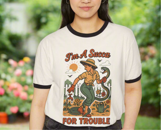 Fun Vintage Graphic Unisex Ringer T-Shirt